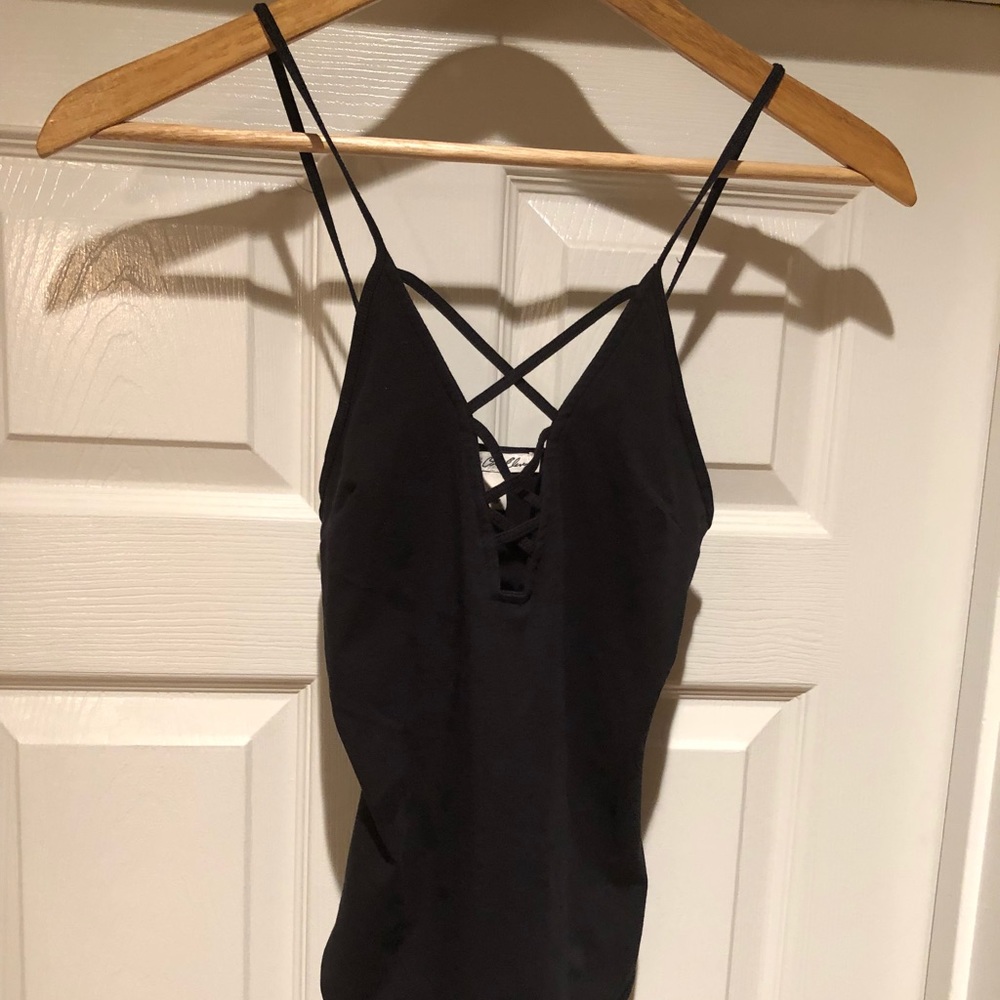 Black tank top